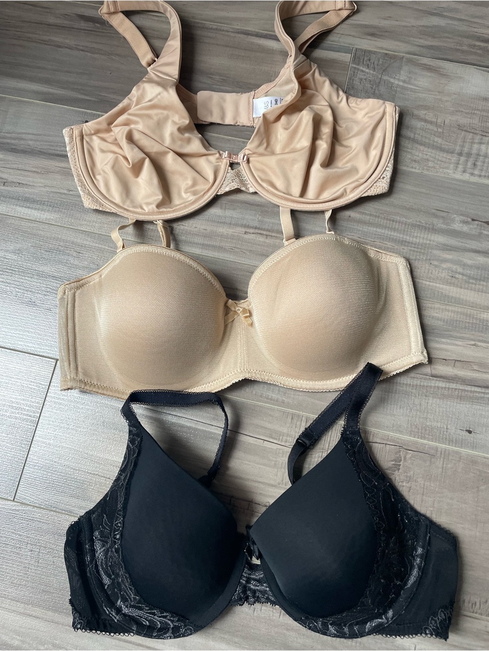 Marks & Spencer Penti Bra Bundle 34C/D Black and Nude